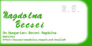 magdolna becsei business card